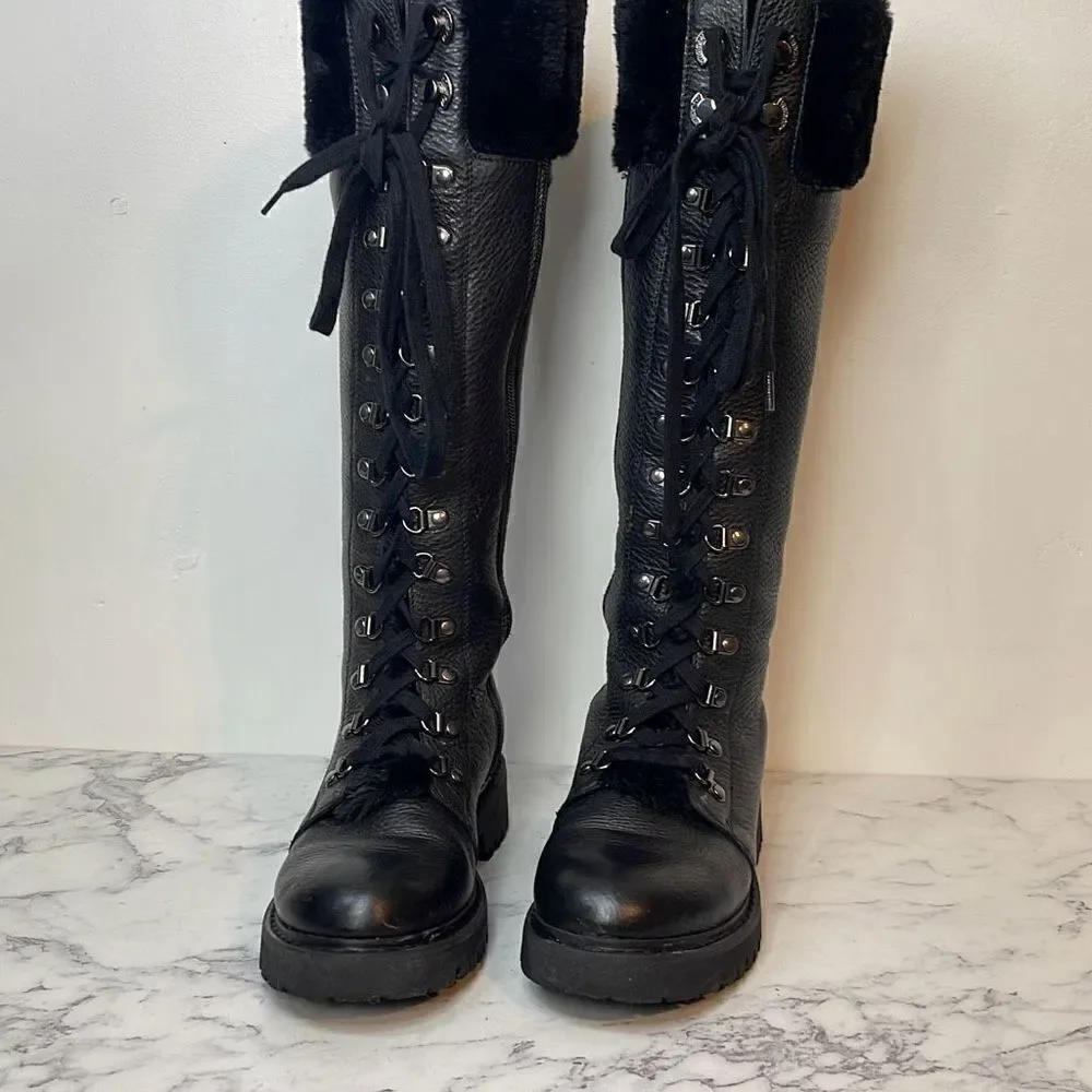 Aquatalia Women's Joslyn Weatherproof Lace Up Boots 6